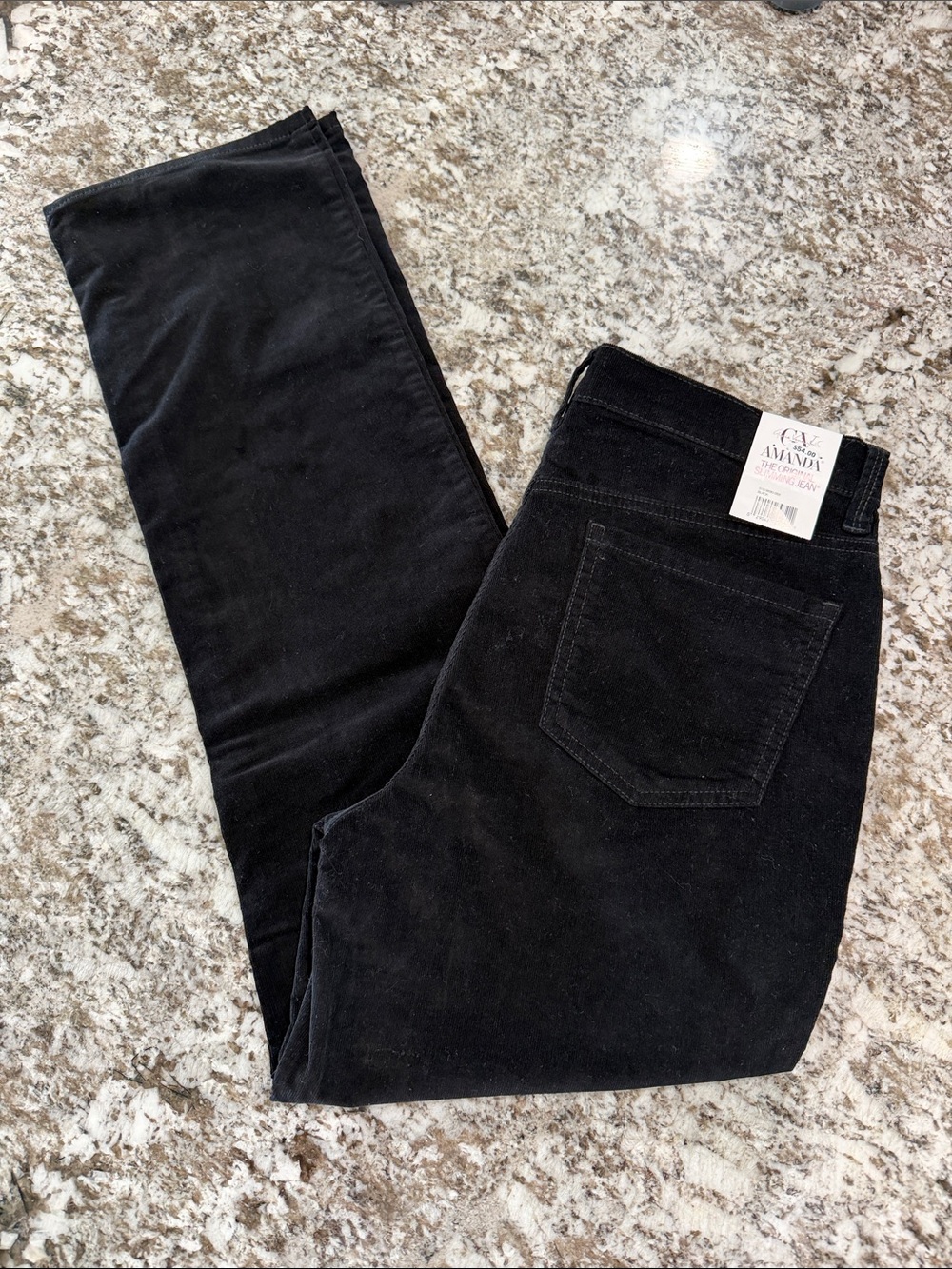 The Original Slimming Jean - Gloria Vanderbilt - Black Corduroy